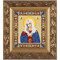 Bead Embroidery Kit Icon Virgin Mary Mother of God DIY Bead needlepoint Beadwork