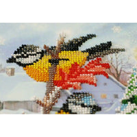 Bead Embroidery Kit Winter Birds Beaded stitching Bead needlepoint DIY