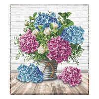 Bead Embroidery Kit Hydrangeas Flowers Bead needlepoint Bead stitching DIY