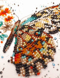 Bead Embroidery Kit Butterfly Beaded needlepoint Beadwork Beading DIY