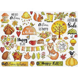 Counted Cross Stitch Kit Autumn Sampler DIY Unprinted canvas