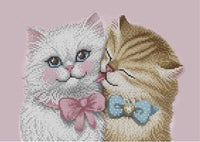 Bead Embroidery Kit Cats DIY Beaded needlepoint Beaded stitching