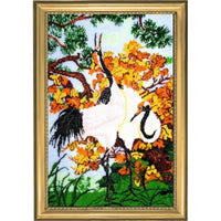 Bead Embroidery Kit Cranes DIY Bead needlepoint Beadwork