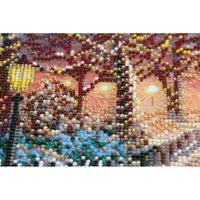 Bead Embroidery Kit Winter date Beaded stitching Bead needlepoint Beadwork DIY