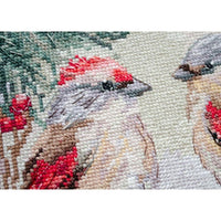 Counted Cross Stitch Kit Winter birds DIY Unprinted canvas