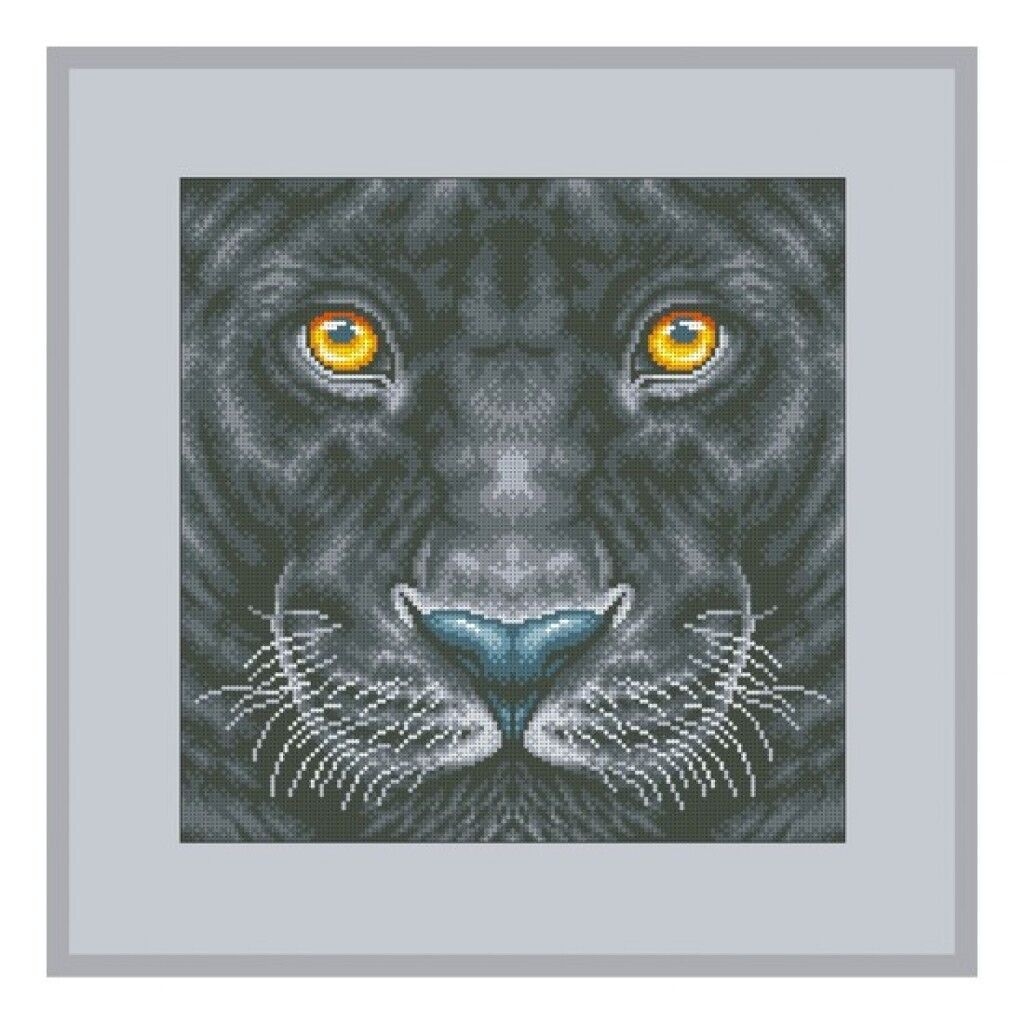 Bead Embroidery Kit Panther Bead needlepoint Beadwork Bead stitching