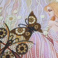 Bead Embroidery Kit Forest Nymph DIY Beaded needlepoint Beaded stitching