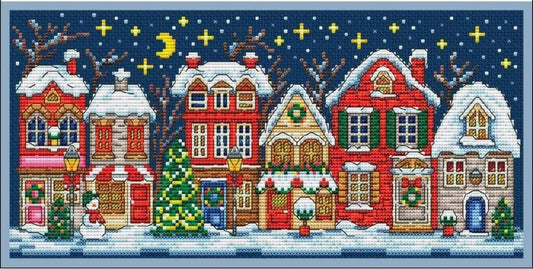Counted Cross Stitch Kit Christmas DIY Unprinted canvas