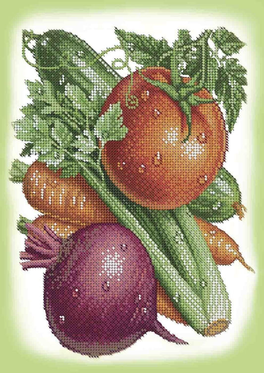 Bead Embroidery Kit Vegetables DIY Beaded needlepoint Beaded stitching