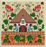 Counted Cross Stitch Kit Autumn Fall DIY Unprinted canvas