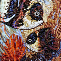 Bead Embroidery Kit Fish Bead needlepoint Bead stitching Beadwork DIY