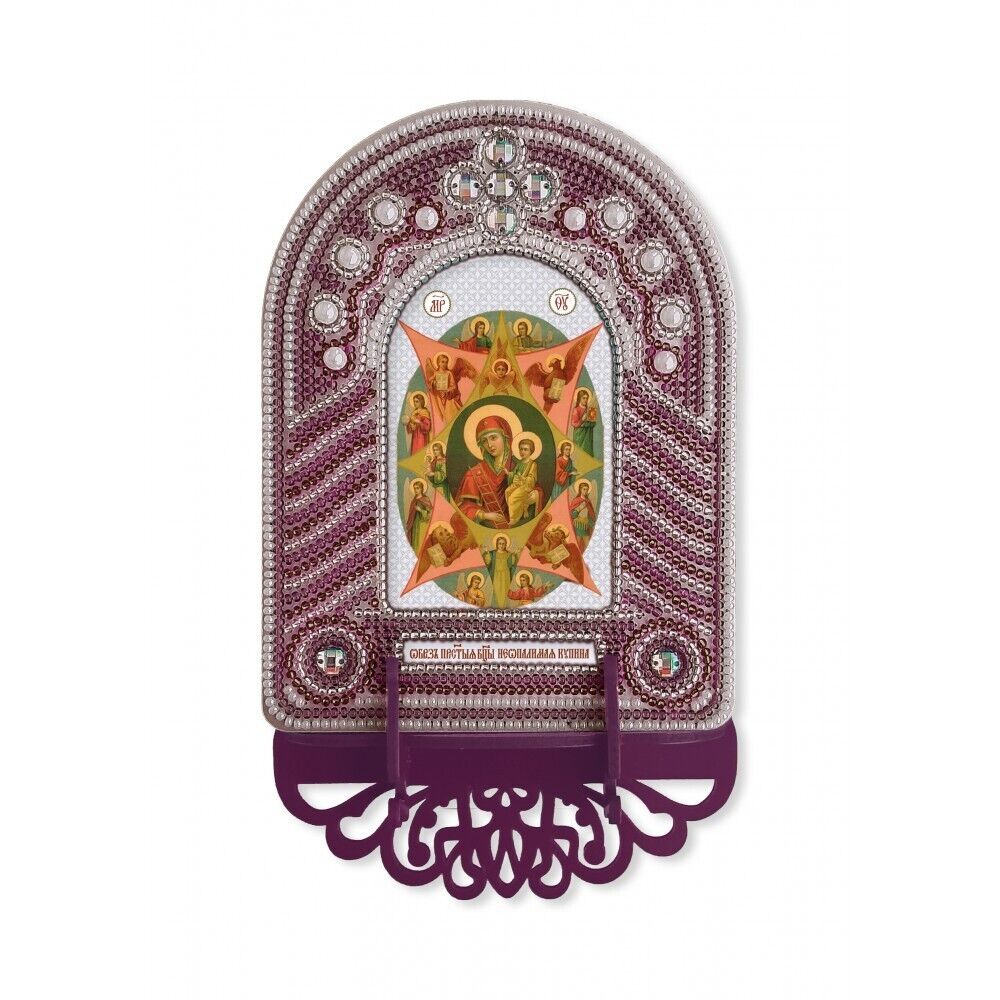 Bead Embroidery Kit Icon Virgin Mary Mother of God DIY Needlepoint kit