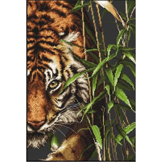 Counted Cross Stitch Kit Tiger Luca-S DIY Unprinted canvas