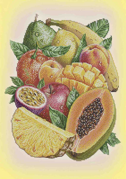 Bead Embroidery Kit Fruit mood DIY Beaded needlepoint Beaded stitching