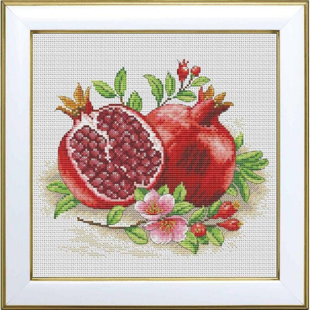 Counted Cross Stitch Kit Pomegranate DIY Unprinted canvas