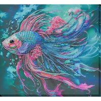 Bead Embroidery Kit Bright fish DIY Beadwork Beading Needlepoint kit