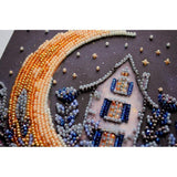 Bead Embroidery Kit Magic of the night sky Beaded stitching Bead needlepoint DIY