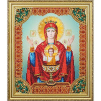 Bead Embroidery Kit Icon Virgin Mary Mother of God Beaded stitching DIY