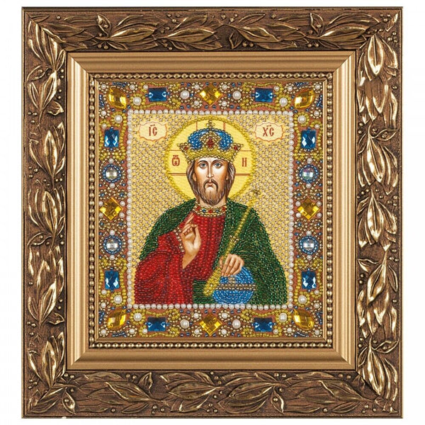 Bead Embroidery Kit Icon God Jesus Lord DIY Bead needlepoint Beadwork