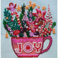 Bead Embroidery Kit Christmas joy Bead stitching Bead needlepoint DIY