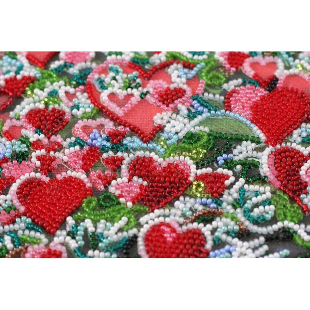 Bead Embroidery Kit Tree of love Beaded stitching Bead needlepoint Beadwork DIY