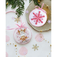 Bead Embroidery Kit Cow XMas Christmas tree toy kit DIY Beading embroidery