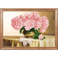 Bead Embroidery Kit Hydrangea Flowers Bead needlepoint Bead stitching  DIY