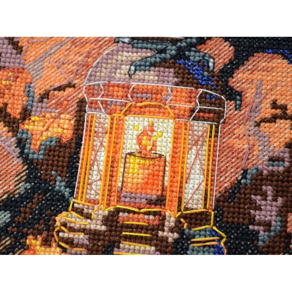 Counted Cross Stitch Kit Black raven DIY Unprinted canvas