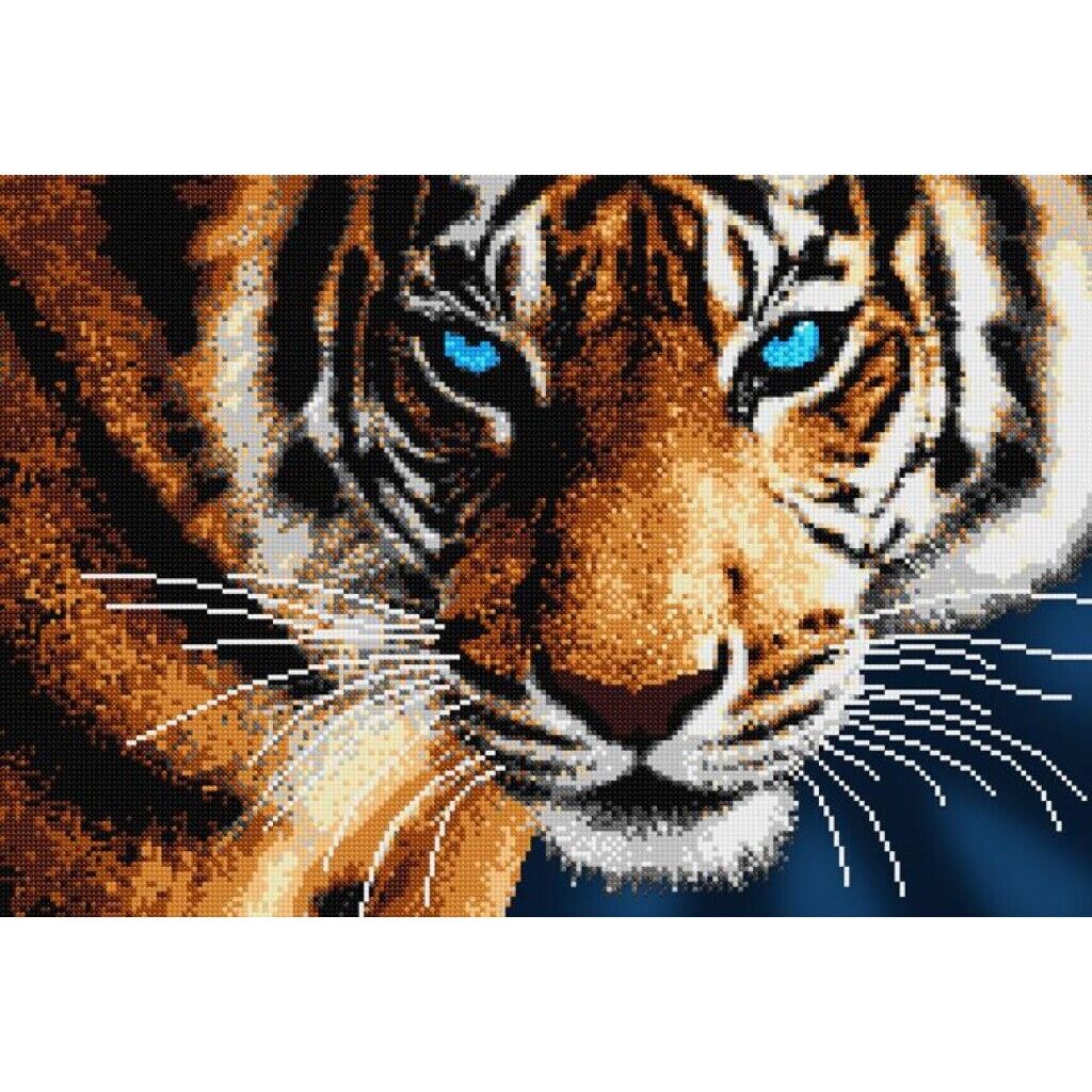 Bead Embroidery Kit Tiger DIY Bead needlepoint Bead stitching Beadwork