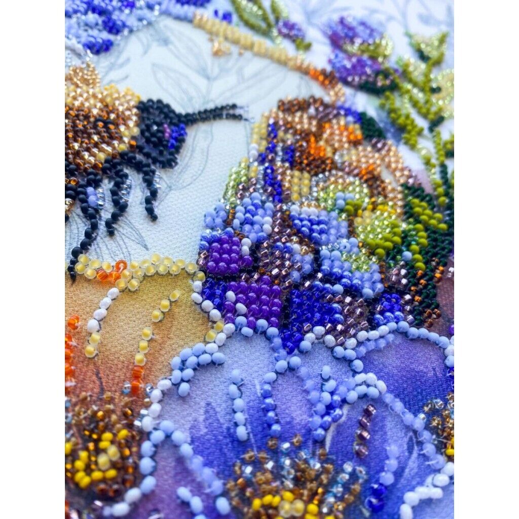 Bead Embroidery Kit Bee Beaded stitching Bead needlepoint Beadwork DIY