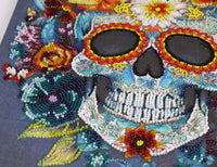 Bead Embroidery Kit Calavera Beaded stitching Bead needlepoint Beadwork DIY