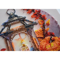 Bead Embroidery Kit Autumn Fall Beaded stitching Beadwork Bead needlepoint DIY