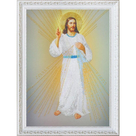 Bead Embroidery Kit Icon God Jesus Lord Beaded stitching DIY