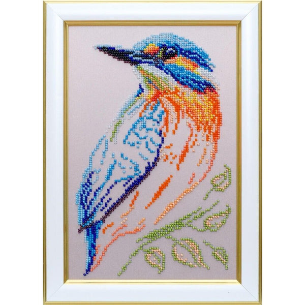 Bead Embroidery Kit Bird Beaded needlepoint Bead stitching Beadwork DIY