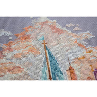 Counted Cross Stitch Kit On a wave of adventure DIY Unprinted canvas