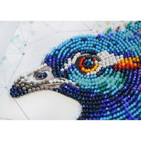 Bead Embroidery Kit Peacock Beaded stitching Bead needlepoint DIY