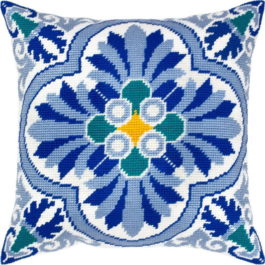 Tapestry Pillow Cover DIY kit "Celtic motifs" Needlepoint kit Printed canvas