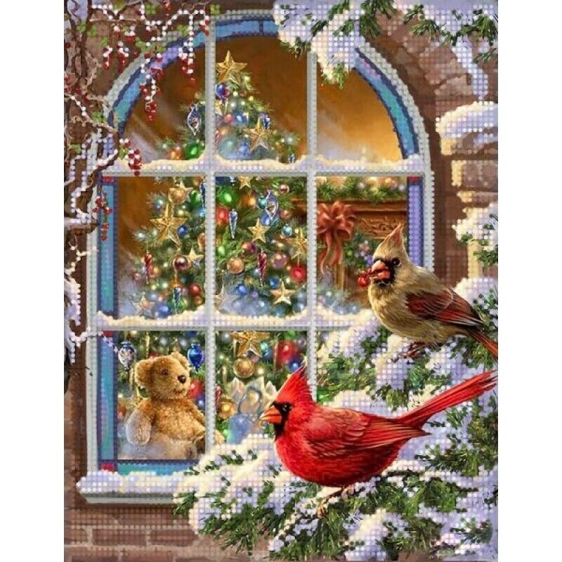 Bead Embroidery Kit Christmas atmosphere DIY Bead needlepoint Bead stitching