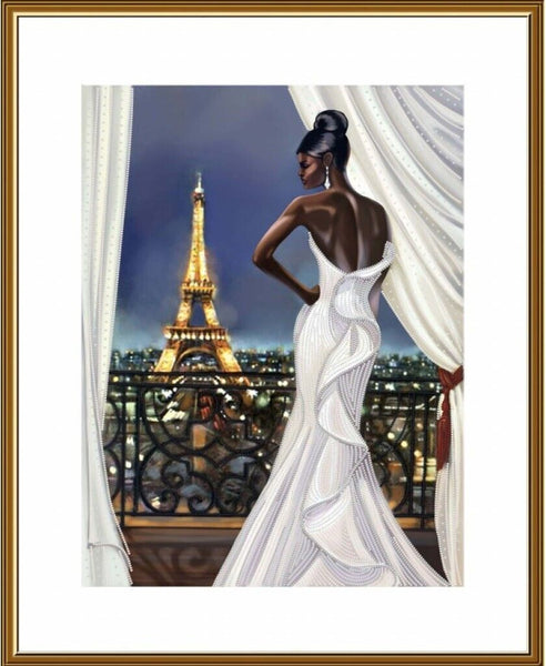 Bead Embroidery Kit Evening in Paris DIY Beaded needlepoint Beaded stitching