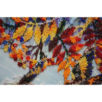 Bead Embroidery Kit Bright Birds Beaded stitching Bead needlepoint DIY