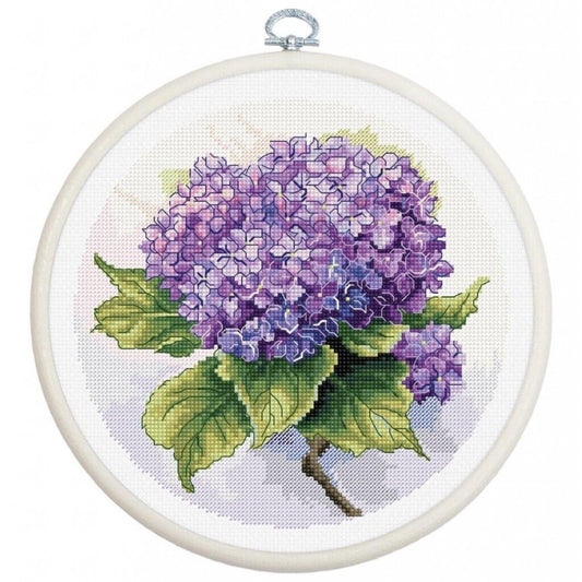 Counted Cross Stitch Kit Hydrangea Luca-S DIY Unprinted canvas