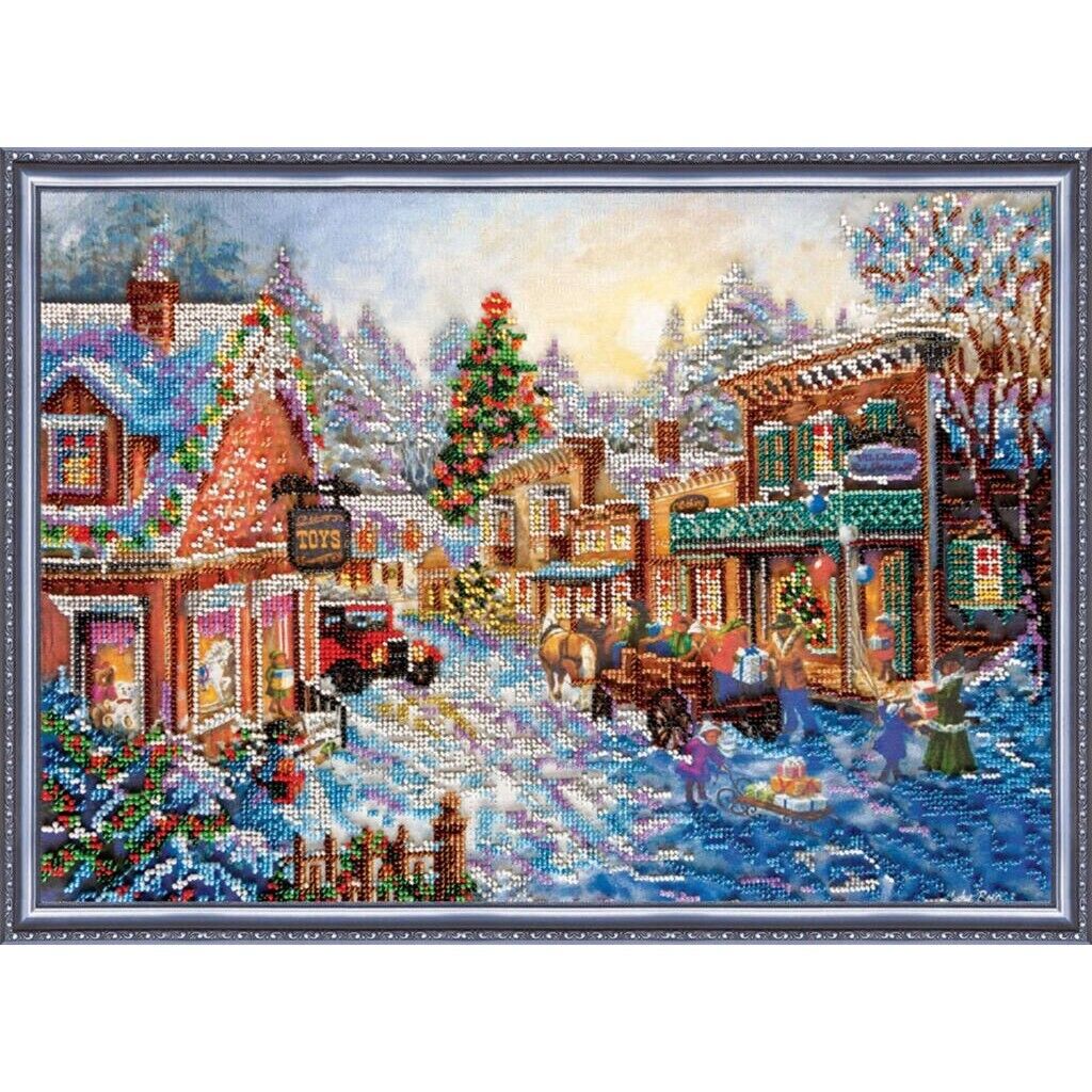 Bead Embroidery Kit Christmas eve Bead stitching Bead needlepoint DIY