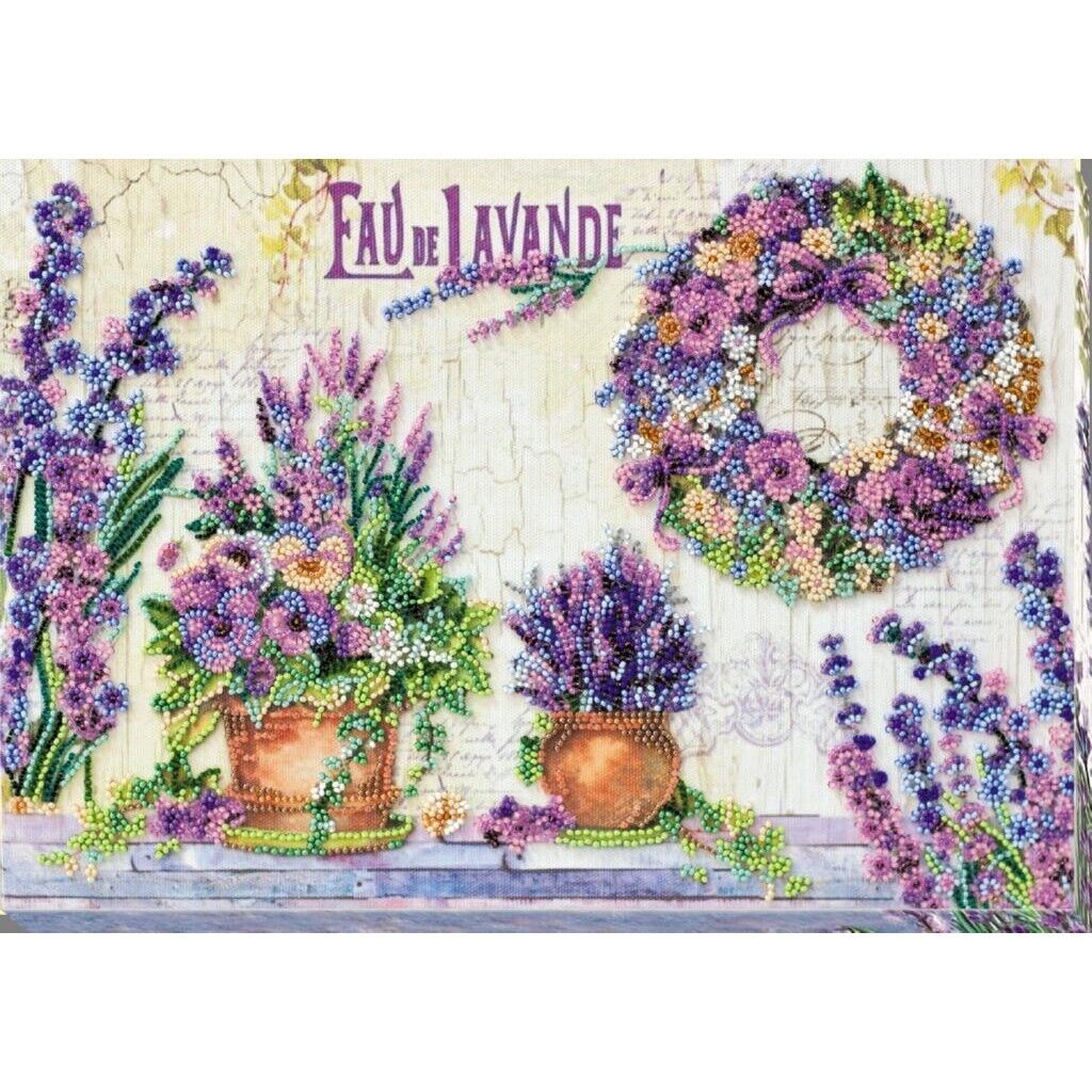 Bead Embroidery Kit Lavender chantilly Beadwork Bead needlepoint DIY