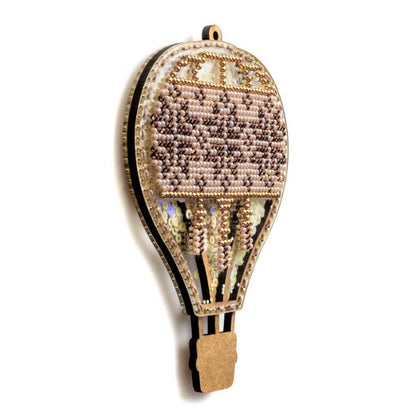 Bead Embroidery Kit on Plastic Gold balloon DIY Christmas tree toy