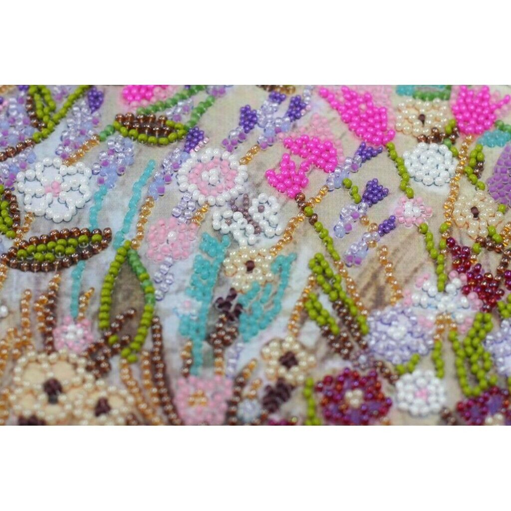 Bead Embroidery Kit Love cooing Beaded stitching Bead needlepoint Beadwork DIY