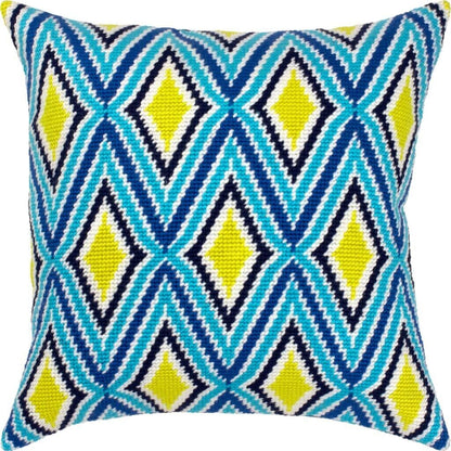 Tapestry Pillow Cover DIY kit "Lemon mood" Needlepoint kit Printed canvas