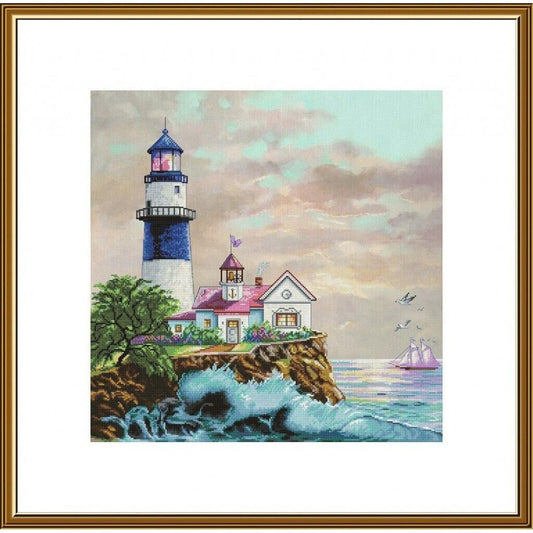 Counted Cross Stitch Kit Lighthouse DIY Unprinted canvas