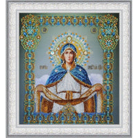 Bead Embroidery Kit Icon Virgin Mary Mother of God Beaded stitching DIY