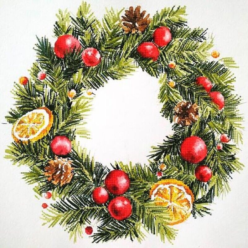 Bead Embroidery Kit Wreath DIY Bead needlepoint Bead stitching