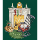 Counted Cross Stitch Kit Christmas by the fireplace Luca-S DIY Unprinted canvas